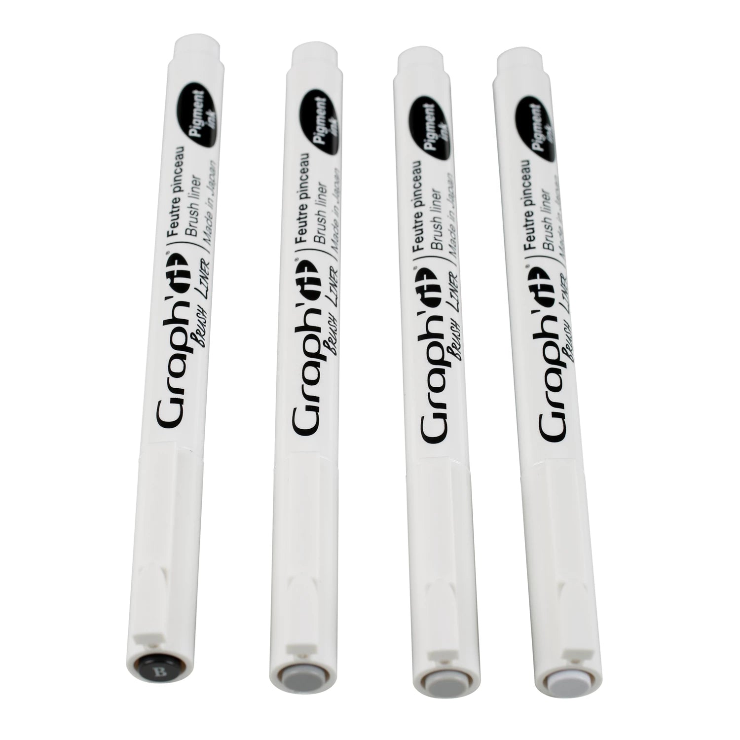 GRAPH'IT POCHETTE DE 4 BRUSH LINERS (3 GRIS + NOIR)