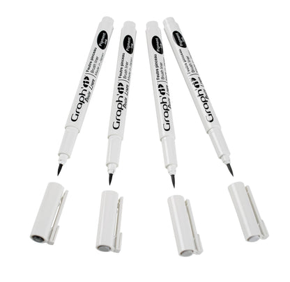 GRAPH'IT POCHETTE DE 4 BRUSH LINERS (3 GRIS + NOIR)