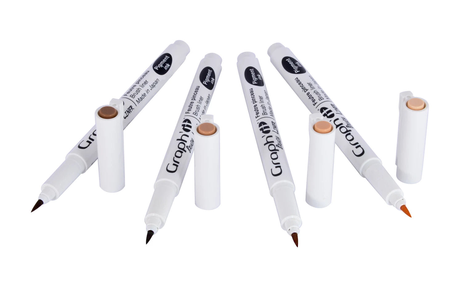 GRAPH'IT POCHETTE DE 4 BRUSH LINERS DEGRADES BRUNS