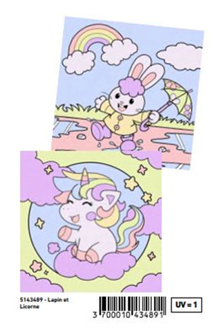 ENJOY ART PEINTURE PAR NUMEROS 20X20CM JUNIOR KAWAII LAPIN L
