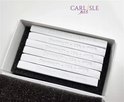 FUSAIN EN BATONNETS CARRE, BLANC, (76MMX6MMX6MM)