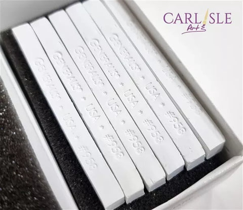 FUSAIN EN BATONNETS CARRE, BLANC, (76MMX6MMX6MM)