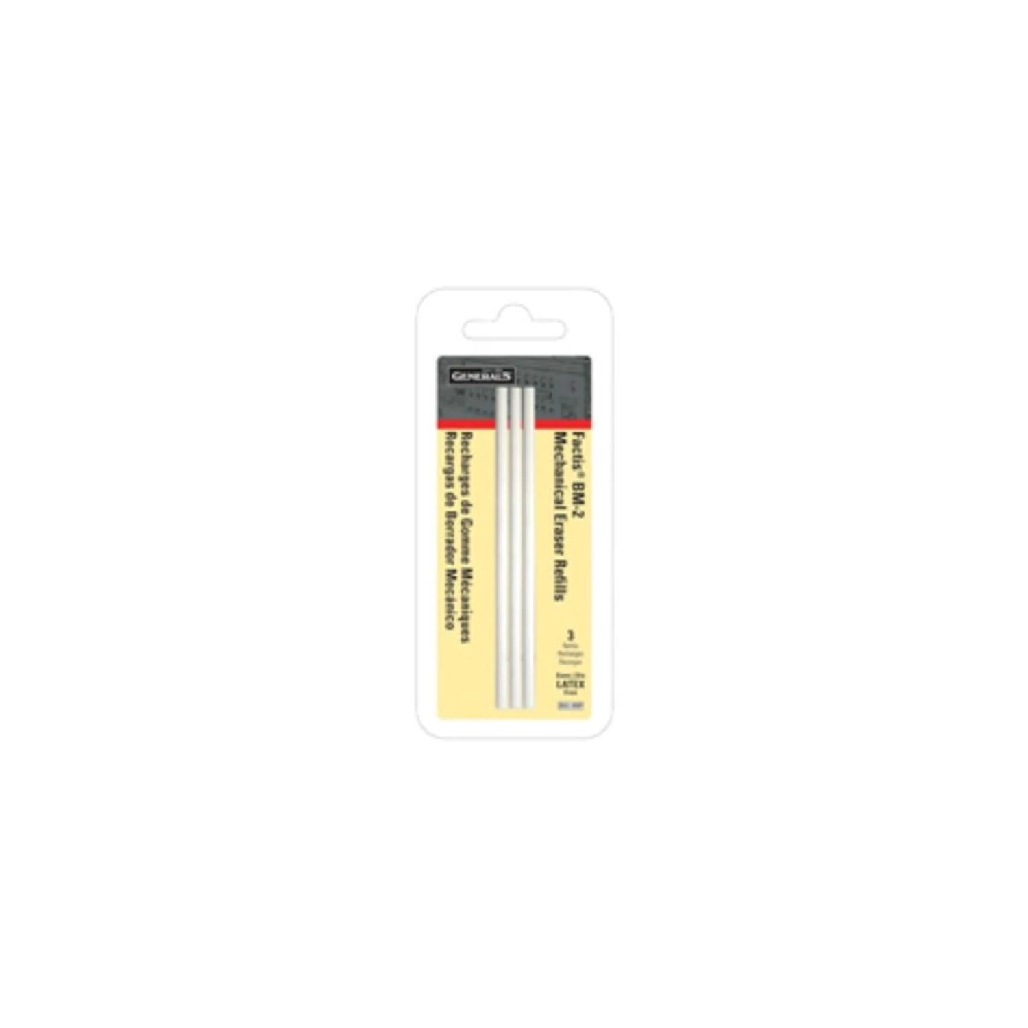 GOMME STYLO BLANCHE FACTIS RECHARGE, BLISTER DE 3