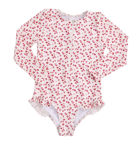 Swim Essentials | Schwimmanzug Mädchen 62/68 | Pink Leopard