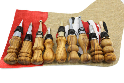 Tapon de botella de madera de olivo único