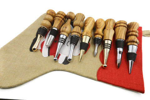 Tapon de botella de madera de olivo único