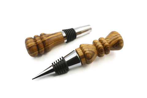 Tapon de botella de madera de olivo único