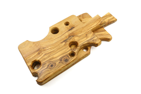Unusual olive wood cheese board in cheese design