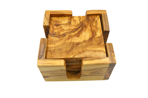 Oliven tre coasters, varmebestandig underlag