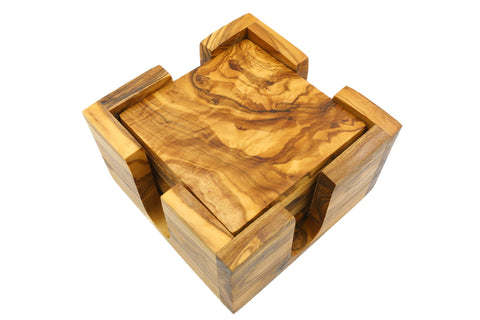 Oliven tre coasters, varmebestandig underlag