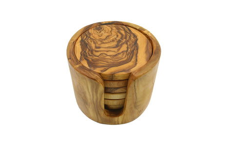 Oliven tre coasters, varmebestandig underlag