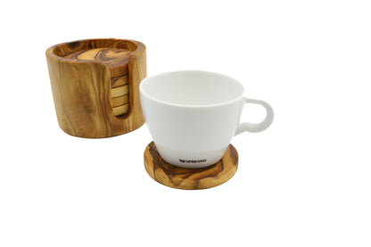 Oliven tre coasters, varmebestandig underlag
