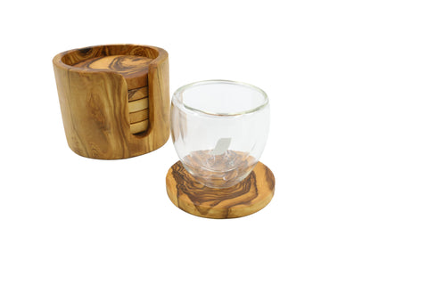 Oliven tre coasters, varmebestandig underlag