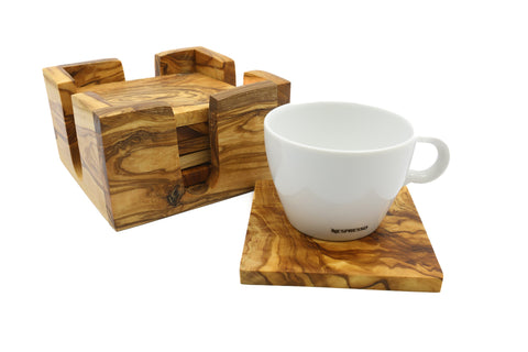 Oliven tre coasters, varmebestandig underlag