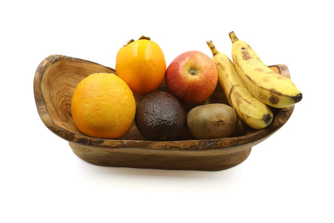 Кошик для фруктів з оливкового дерева без ручки