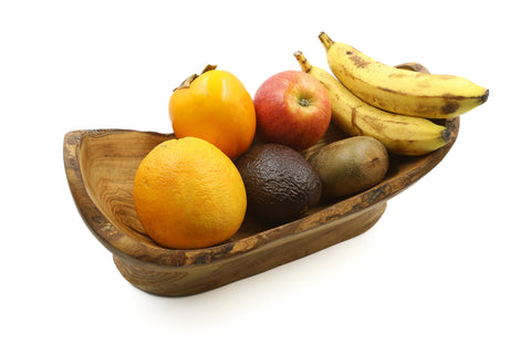 Кошик для фруктів з оливкового дерева без ручки