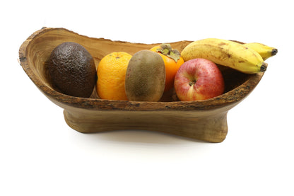 Кошик для фруктів з оливкового дерева без ручки