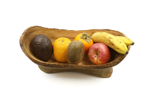 Кошик для фруктів з оливкового дерева без ручки