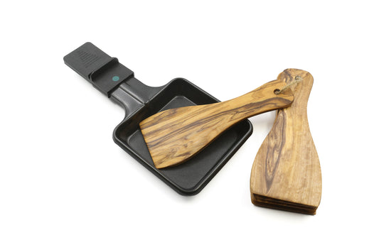 Espátulas de madera de olivo para raclette, juego de 6