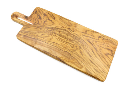 Tablero de presentación de alimentos de madera de olivo elegante