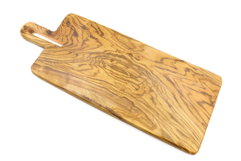 Tablero de presentación de alimentos de madera de olivo elegante