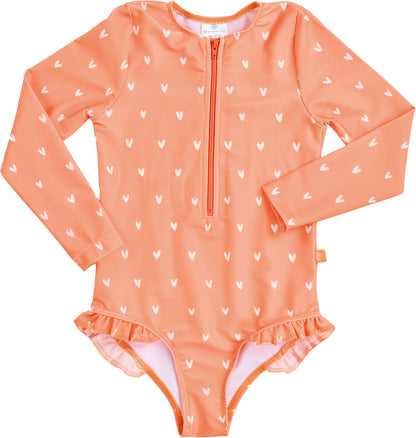 Swim Essentials | Schwimmanzug Mädchen 86/92 | Orange Hearts