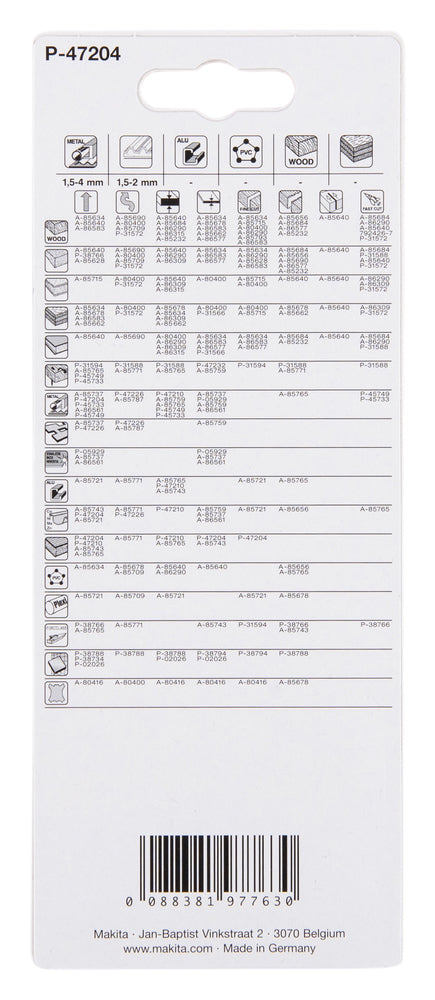 
          5 Stichsägeblätter 
          P-47204
        
