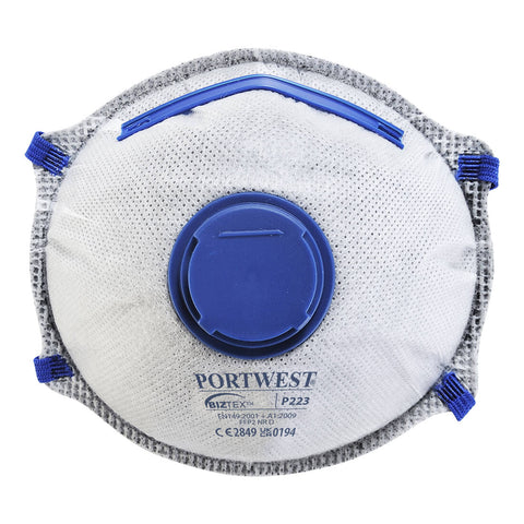 FFP2 Dolomit Feinstaubmaske mit Ventil und Karbon