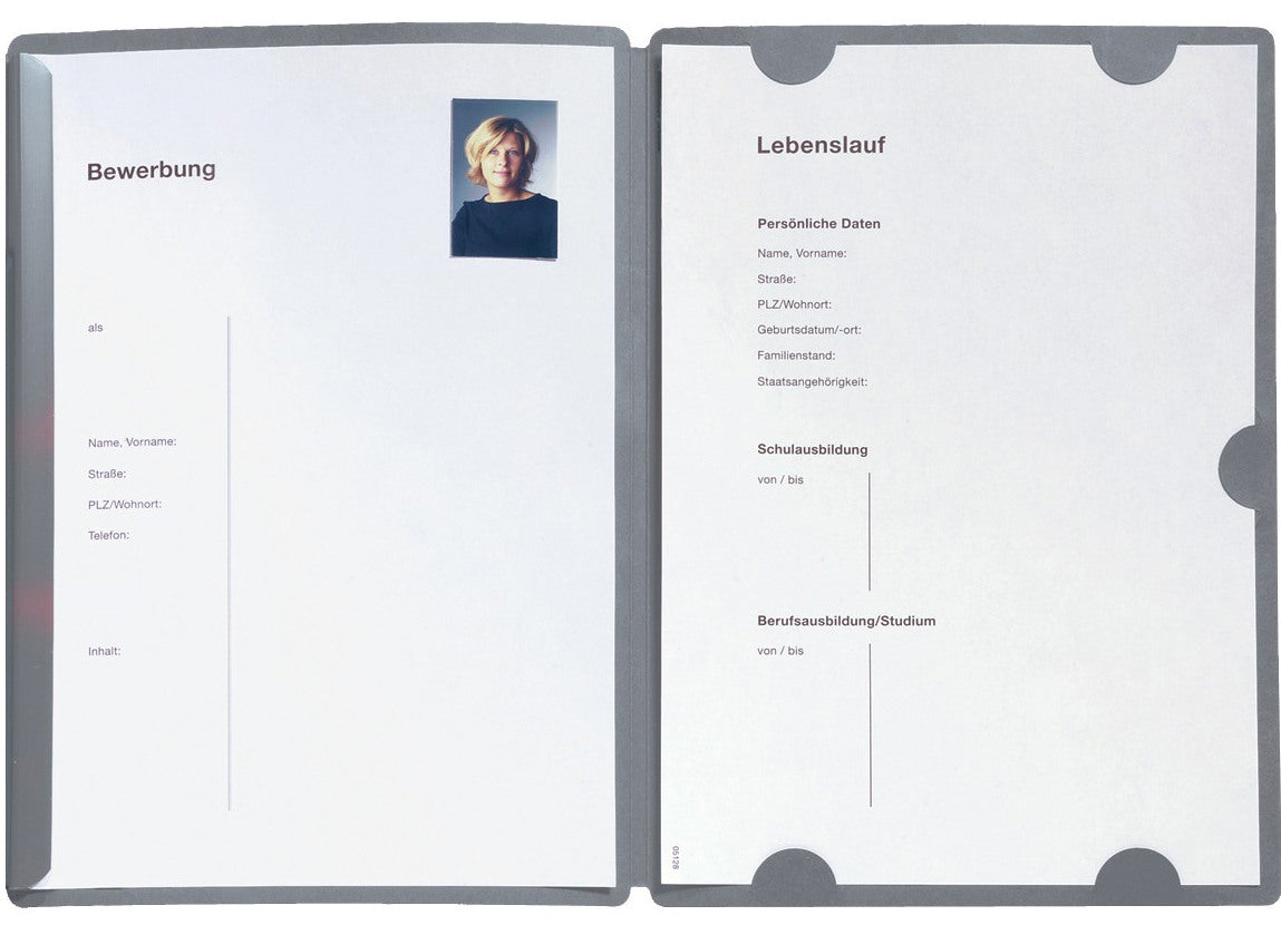 PAGNA Bewerbungsmappe Select A4 22002-06 grau 3-teilig