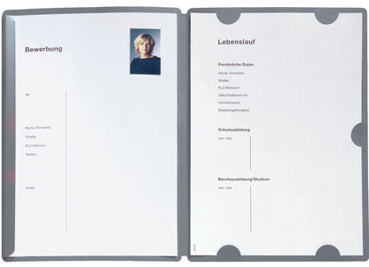 PAGNA Bewerbungsmappe Select A4 22002-06 grau 3-teilig