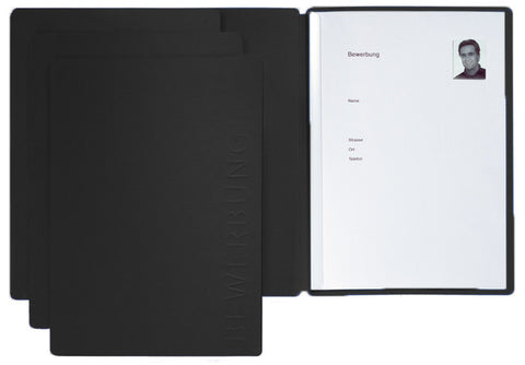 PAGNA Bewerbungsmappe Solo A4 22006-04 schwarz 5mm