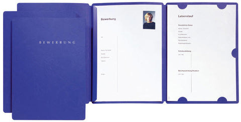 PAGNA Bewerbungsmappe Select 22016-02 blau 3-teilig 3 Stück