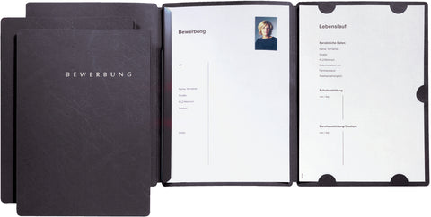 PAGNA Bewerbungsmappe Select A4 22016-04 schwarz 3-teilig 3 Stück
