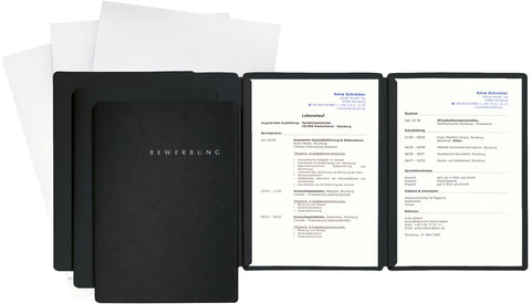 PAGNA Bewerbungsset Special A4 22028-04 schwarz 3-teilig 3 Stück