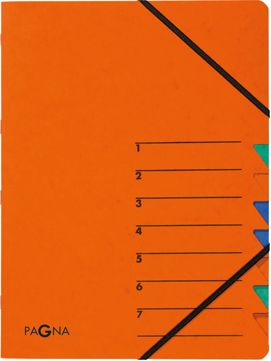 PAGNA Fächermappe EASY A4 24061-12 orange 7 Fächer