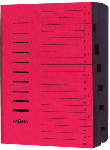 PAGNA Ordnungsmappe A4 24081/01 rot 7 Fächer