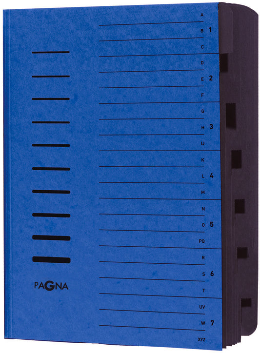 PAGNA Ordnungsmappe A4 24081/02 blau 7 Fächer