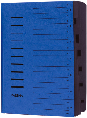 PAGNA Ordnungsmappe A4 24081/02 blau 7 Fächer