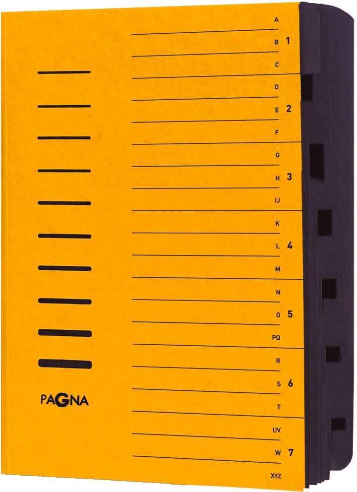PAGNA Ordnungsmappe A4 24081/05 gelb 7 Fächer