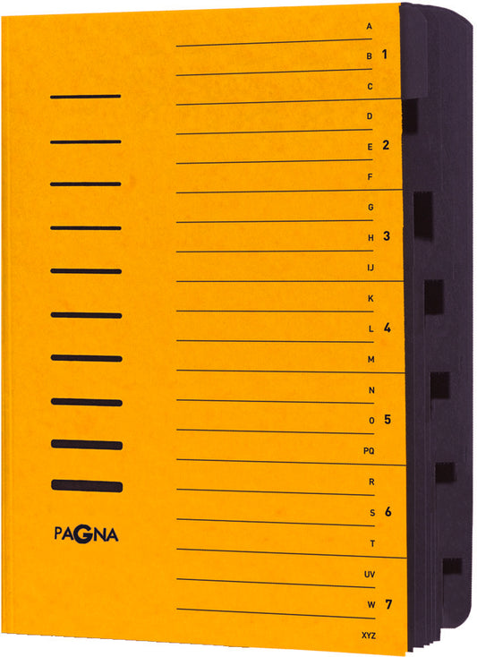 PAGNA Ordnungsmappe A4 24081/05 gelb 7 Fächer