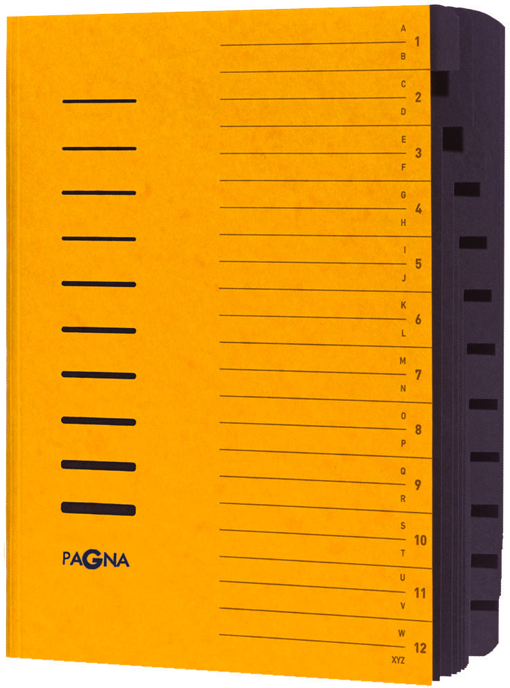 PAGNA Ordnungsmappe A4 24122/05 gelb 12 Fächer