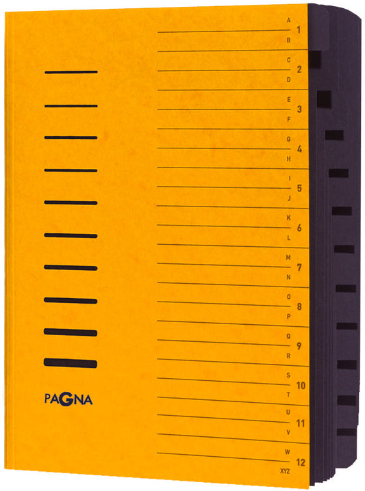 PAGNA Ordnungsmappe A4 24122/05 gelb 12 Fächer