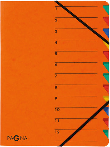 PAGNA Fächermappe EASY A4 24131-12 orange 12 Fächer