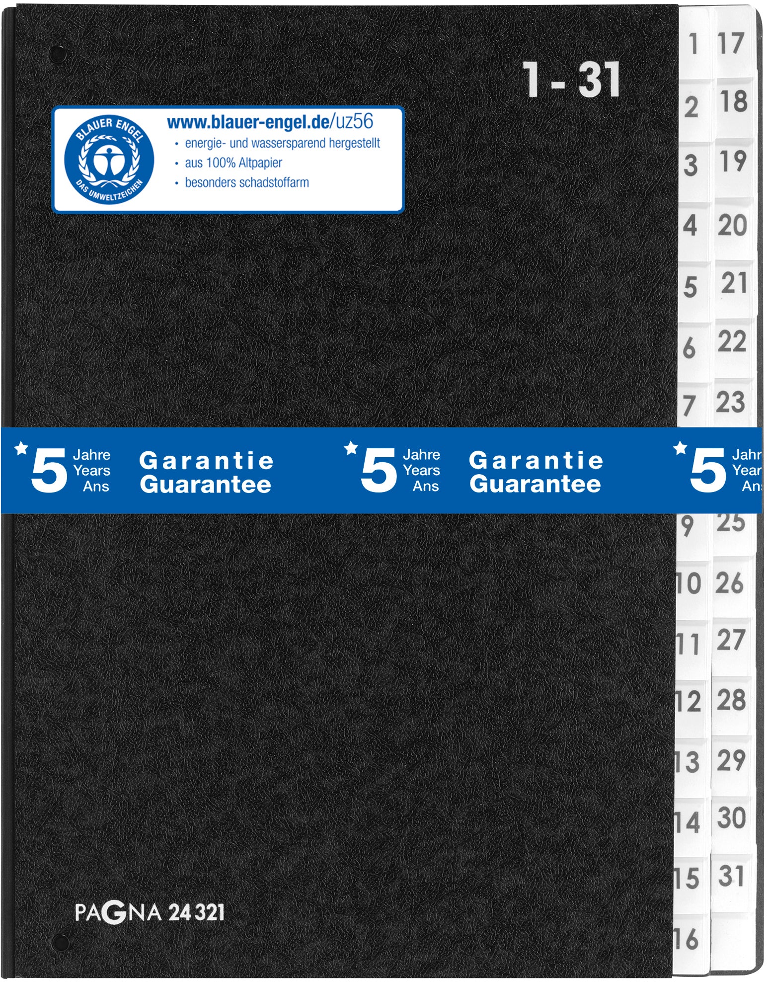 PAGNA Vorordner A4 24321/04 schwarz 1-31