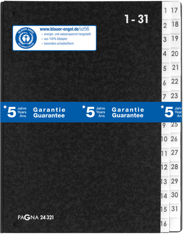 PAGNA Vorordner A4 24321/04 schwarz 1-31