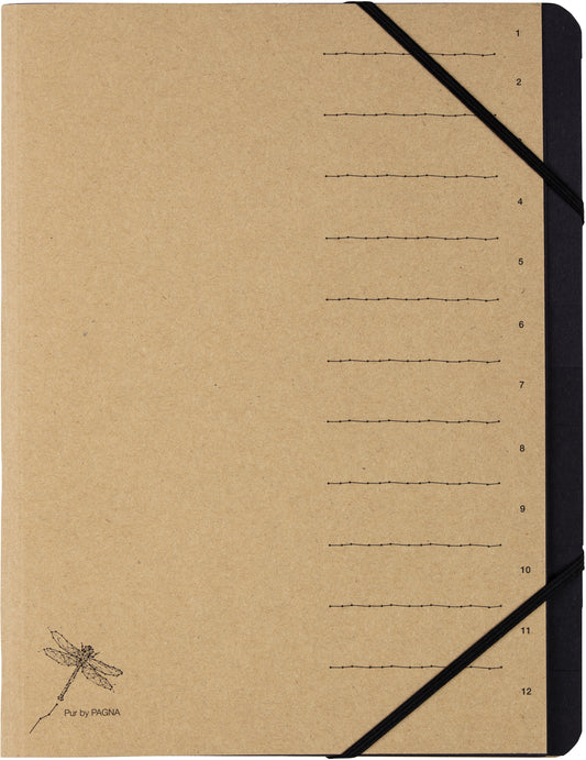 PAGNA Ordnungsmappe A4 40061-11 PUR natur 12 Fächer