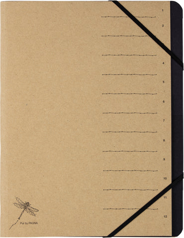 PAGNA Ordnungsmappe A4 40061-11 PUR natur 12 Fächer