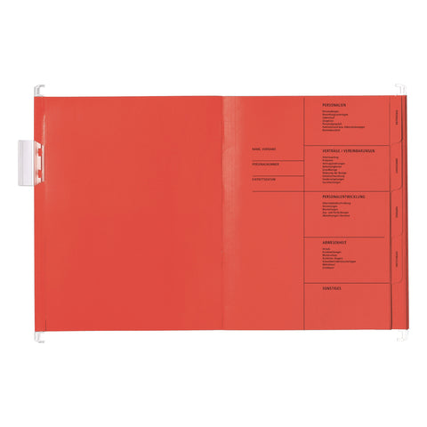 PAGNA Hängemappe Personal 5-teilig 44105-01 rot