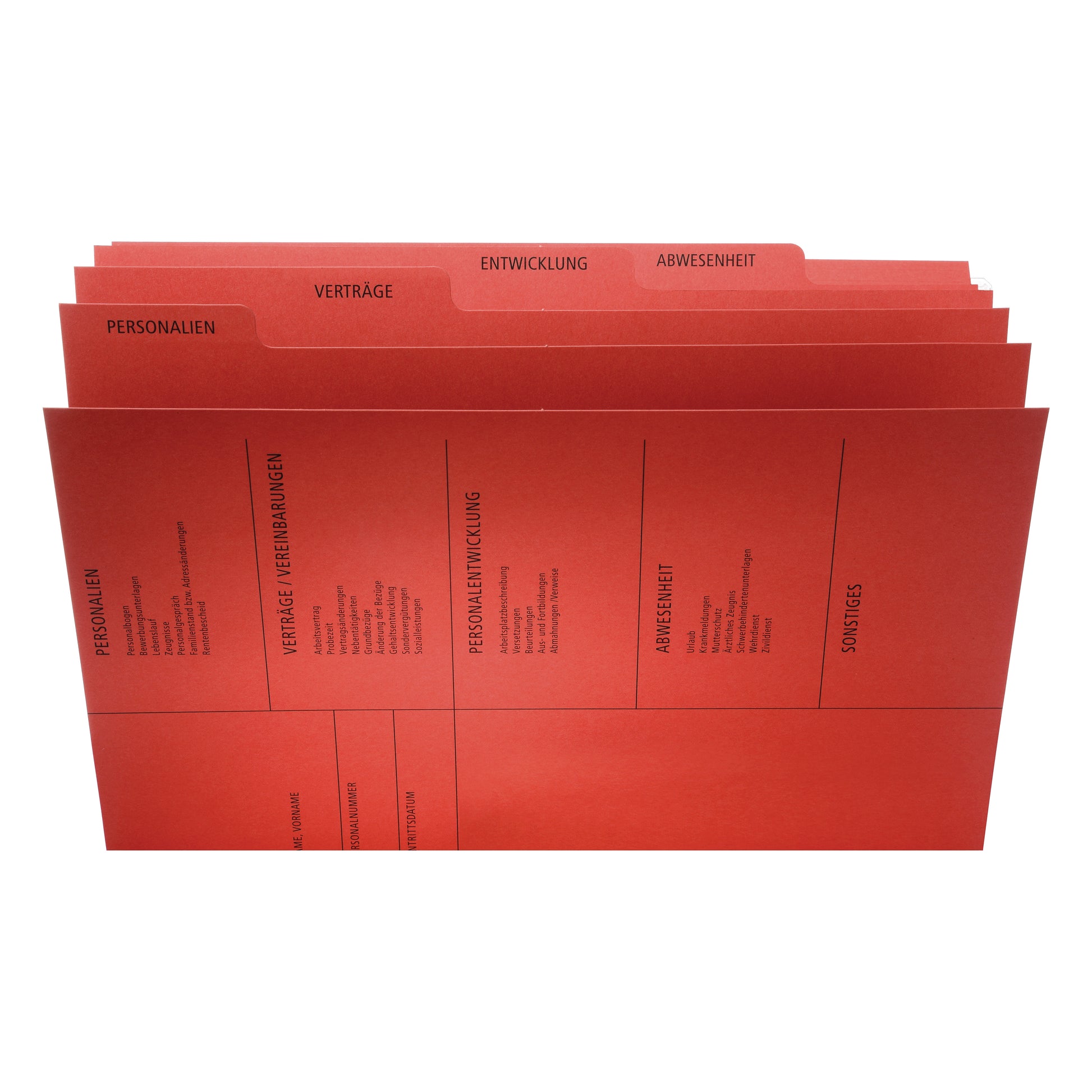 PAGNA Hängemappe Personal 5-teilig 44105-01 rot