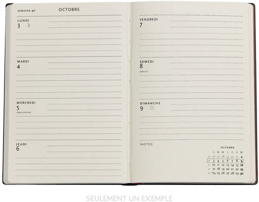 PAPERBLANKS Agenda Rubedo Mini 25/26 DD0531-6 1W/2S 18M DE HOR HC 9.5x14cm